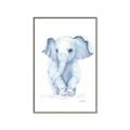 Picture of Baby Blue Elephant _GroupedProduct_Rectangle_Portrait_Mini_ _GroupedProduct_Rectangle_Portrait_Canvas_Framed_