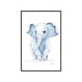 Picture of Baby Blue Elephant _GroupedProduct_Rectangle_Portrait_Mini_ _GroupedProduct_Rectangle_Portrait_Canvas_Framed_