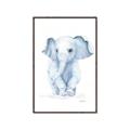 Picture of Baby Blue Elephant _GroupedProduct_Rectangle_Portrait_Mini_ _GroupedProduct_Rectangle_Portrait_Canvas_Framed_