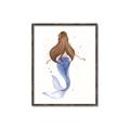 Picture of Brunette Mermaid _GroupedProduct_Rectangle_Portrait_Mini_ _GroupedProduct_Rectangle_Portrait_Canvas_Framed_