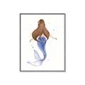 Picture of Brunette Mermaid _GroupedProduct_Rectangle_Portrait_Mini_ _GroupedProduct_Rectangle_Portrait_Canvas_Framed_