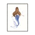 Picture of Brunette Mermaid _GroupedProduct_Rectangle_Portrait_Mini_ _GroupedProduct_Rectangle_Portrait_Canvas_Framed_