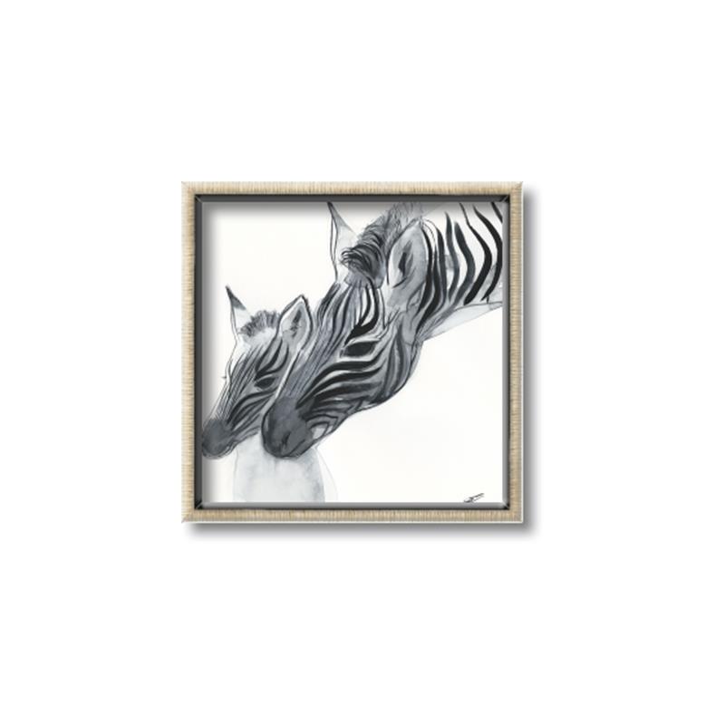 Picture of Mom and baby Zebra _GroupedProduct_Square_Mini_ _GroupedProduct_Square_Canvas_Framed_