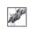 Picture of Mom and baby Zebra _GroupedProduct_Square_Mini_ _GroupedProduct_Square_Canvas_Framed_
