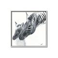 Picture of Mom and baby Zebra _GroupedProduct_Square_Mini_ _GroupedProduct_Square_Canvas_Framed_