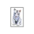 Picture of White Tiger Cub _GroupedProduct_Rectangle_Portrait_Mini_ _GroupedProduct_Rectangle_Portrait_Canvas_Framed_