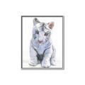 Picture of White Tiger Cub _GroupedProduct_Rectangle_Portrait_Mini_ _GroupedProduct_Rectangle_Portrait_Canvas_Framed_