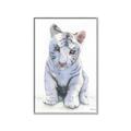 Picture of White Tiger Cub _GroupedProduct_Rectangle_Portrait_Mini_ _GroupedProduct_Rectangle_Portrait_Canvas_Framed_