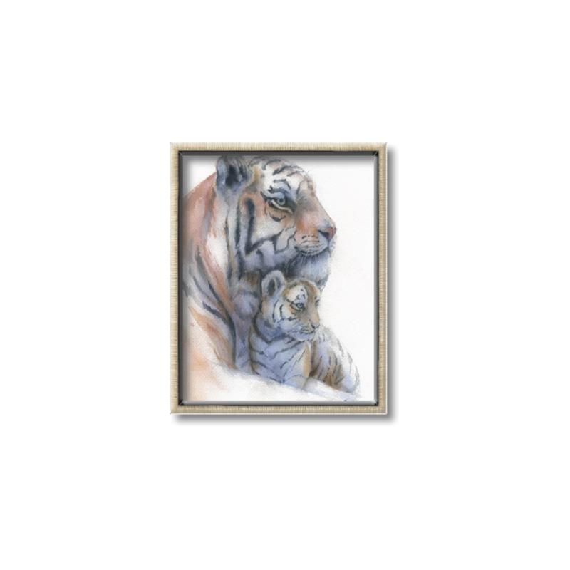Picture of Mom and Baby Tiger _GroupedProduct_Rectangle_Portrait_Mini_ _GroupedProduct_Rectangle_Portrait_Canvas_Framed_