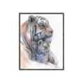 Picture of Mom and Baby Tiger _GroupedProduct_Rectangle_Portrait_Mini_ _GroupedProduct_Rectangle_Portrait_Canvas_Framed_