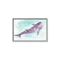 Picture of Purple Whale Friend _GroupedProduct_Rectangle_Landscape_Mini_ _GroupedProduct_Rectangle_Landscape_Canvas_Framed_