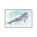 Picture of Purple Whale Friend _GroupedProduct_Rectangle_Landscape_Mini_ _GroupedProduct_Rectangle_Landscape_Canvas_Framed_