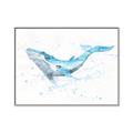 Picture of Blue Whale Friend  _GroupedProduct_Rectangle_Landscape_Mini_ _GroupedProduct_Rectangle_Landscape_Canvas_Framed_