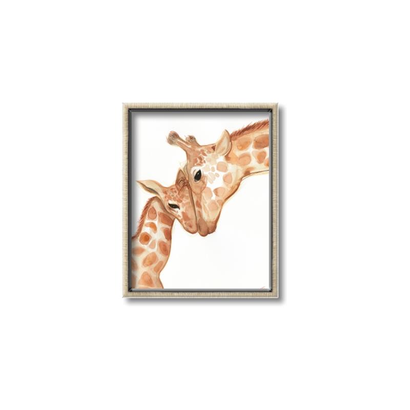 Picture of Mom and baby Giraffe _GroupedProduct_Rectangle_Portrait_Mini_ _GroupedProduct_Rectangle_Portrait_Canvas_Framed_