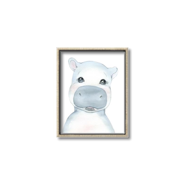 Picture of Halle Hippo _GroupedProduct_Rectangle_Portrait_Mini_ _GroupedProduct_Rectangle_Portrait_Canvas_Framed_