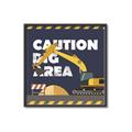 Picture of Caution Construction _GroupedProduct_Square_Mini_ _GroupedProduct_Square_Canvas_Framed_