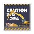 Picture of Caution Construction _GroupedProduct_Square_Mini_ _GroupedProduct_Square_Canvas_Framed_