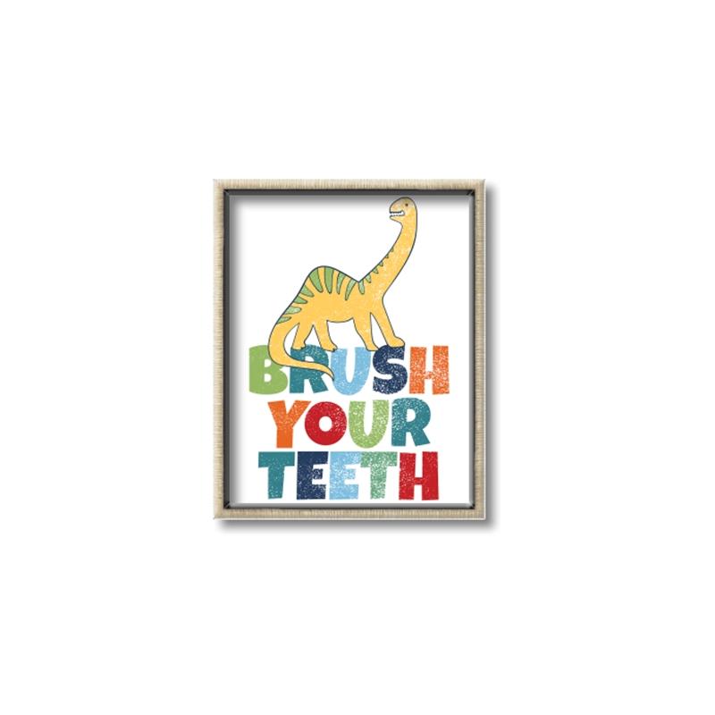 Picture of Brush Your Teeth _GroupedProduct_Rectangle_Portrait_Mini_ _GroupedProduct_Rectangle_Portrait_Canvas_Framed_