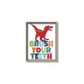 Picture of Brush Your Teeth Red Dino _GroupedProduct_Rectangle_Portrait_Mini_ _GroupedProduct_Rectangle_Portrait_Canvas_Framed_