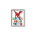 Picture of Brush Your Teeth Red Dino _GroupedProduct_Rectangle_Portrait_Mini_ _GroupedProduct_Rectangle_Portrait_Canvas_Framed_