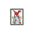 Picture of Brush Your Teeth Red Dino _GroupedProduct_Rectangle_Portrait_Mini_ _GroupedProduct_Rectangle_Portrait_Canvas_Framed_