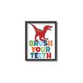 Picture of Brush Your Teeth Red Dino _GroupedProduct_Rectangle_Portrait_Mini_ _GroupedProduct_Rectangle_Portrait_Canvas_Framed_