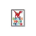Picture of Brush Your Teeth Red Dino _GroupedProduct_Rectangle_Portrait_Mini_ _GroupedProduct_Rectangle_Portrait_Canvas_Framed_
