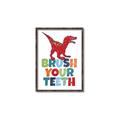 Picture of Brush Your Teeth Red Dino _GroupedProduct_Rectangle_Portrait_Mini_ _GroupedProduct_Rectangle_Portrait_Canvas_Framed_