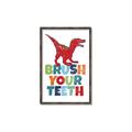 Picture of Brush Your Teeth Red Dino _GroupedProduct_Rectangle_Portrait_Mini_ _GroupedProduct_Rectangle_Portrait_Canvas_Framed_