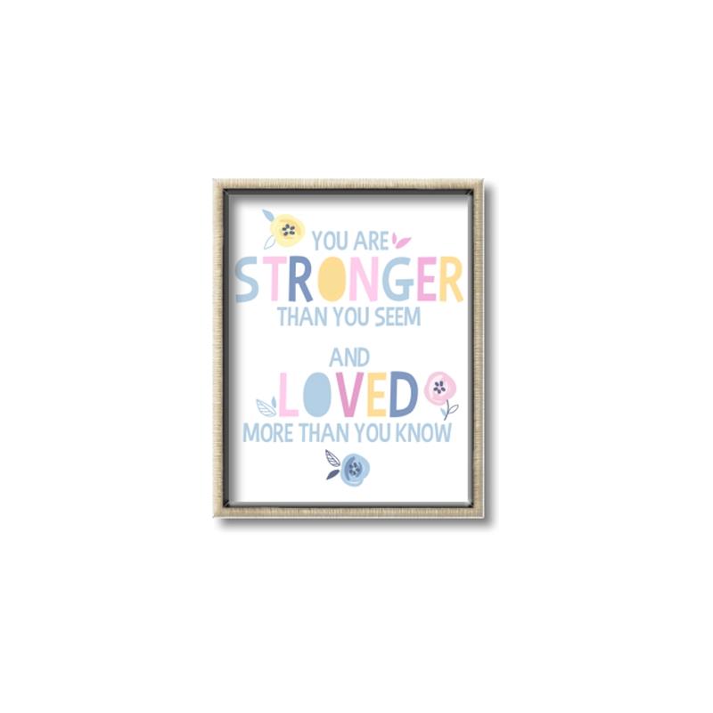 Picture of You Are Stronger _GroupedProduct_Rectangle_Portrait_Mini_ _GroupedProduct_Rectangle_Portrait_Canvas_Framed_