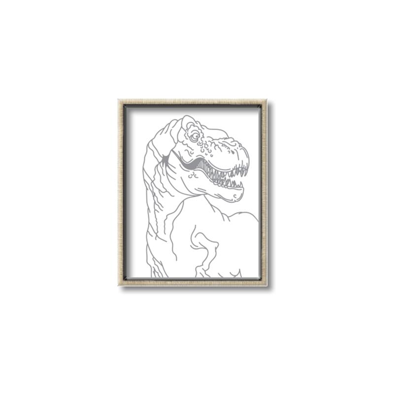 Picture of Dino Drawing _GroupedProduct_Rectangle_Portrait_Mini_ _GroupedProduct_Rectangle_Portrait_Canvas_Framed_