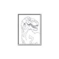 Picture of Dino Drawing _GroupedProduct_Rectangle_Portrait_Mini_ _GroupedProduct_Rectangle_Portrait_Canvas_Framed_