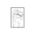 Picture of Dino Drawing _GroupedProduct_Rectangle_Portrait_Mini_ _GroupedProduct_Rectangle_Portrait_Canvas_Framed_