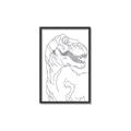 Picture of Dino Drawing _GroupedProduct_Rectangle_Portrait_Mini_ _GroupedProduct_Rectangle_Portrait_Canvas_Framed_