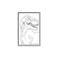 Picture of Dino Drawing _GroupedProduct_Rectangle_Portrait_Mini_ _GroupedProduct_Rectangle_Portrait_Canvas_Framed_