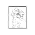 Picture of Dino Drawing _GroupedProduct_Rectangle_Portrait_Mini_ _GroupedProduct_Rectangle_Portrait_Canvas_Framed_