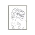 Picture of Dino Drawing _GroupedProduct_Rectangle_Portrait_Mini_ _GroupedProduct_Rectangle_Portrait_Canvas_Framed_