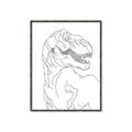 Picture of Dino Drawing _GroupedProduct_Rectangle_Portrait_Mini_ _GroupedProduct_Rectangle_Portrait_Canvas_Framed_