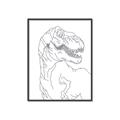 Picture of Dino Drawing _GroupedProduct_Rectangle_Portrait_Mini_ _GroupedProduct_Rectangle_Portrait_Canvas_Framed_