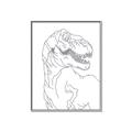 Picture of Dino Drawing _GroupedProduct_Rectangle_Portrait_Mini_ _GroupedProduct_Rectangle_Portrait_Canvas_Framed_