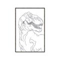 Picture of Dino Drawing _GroupedProduct_Rectangle_Portrait_Mini_ _GroupedProduct_Rectangle_Portrait_Canvas_Framed_