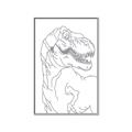 Picture of Dino Drawing _GroupedProduct_Rectangle_Portrait_Mini_ _GroupedProduct_Rectangle_Portrait_Canvas_Framed_