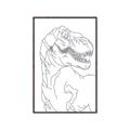 Picture of Dino Drawing _GroupedProduct_Rectangle_Portrait_Mini_ _GroupedProduct_Rectangle_Portrait_Canvas_Framed_