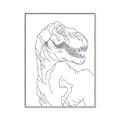 Picture of Dino Drawing _GroupedProduct_Rectangle_Portrait_Mini_ _GroupedProduct_Rectangle_Portrait_Canvas_Framed_