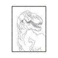 Picture of Dino Drawing _GroupedProduct_Rectangle_Portrait_Mini_ _GroupedProduct_Rectangle_Portrait_Canvas_Framed_