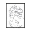 Picture of Dino Drawing _GroupedProduct_Rectangle_Portrait_Mini_ _GroupedProduct_Rectangle_Portrait_Canvas_Framed_