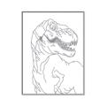 Picture of Dino Drawing _GroupedProduct_Rectangle_Portrait_Mini_ _GroupedProduct_Rectangle_Portrait_Canvas_Framed_