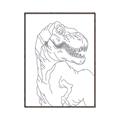 Picture of Dino Drawing _GroupedProduct_Rectangle_Portrait_Mini_ _GroupedProduct_Rectangle_Portrait_Canvas_Framed_