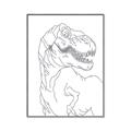 Picture of Dino Drawing _GroupedProduct_Rectangle_Portrait_Mini_ _GroupedProduct_Rectangle_Portrait_Canvas_Framed_