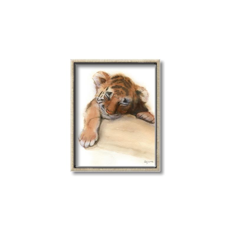 Picture of Sleeping Tiger _GroupedProduct_Rectangle_Portrait_Mini_ _GroupedProduct_Rectangle_Portrait_Canvas_Framed_